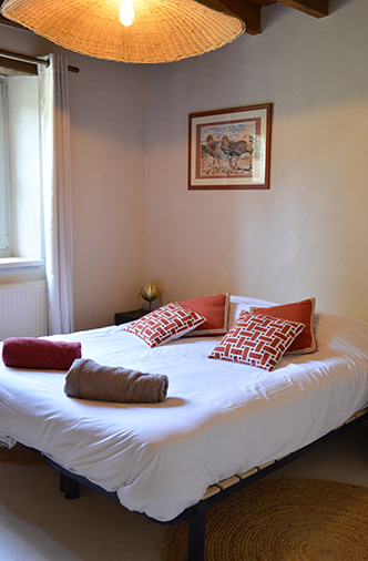 Photo d'une chambre avec 2 lits simples au Moulin de Gaudais